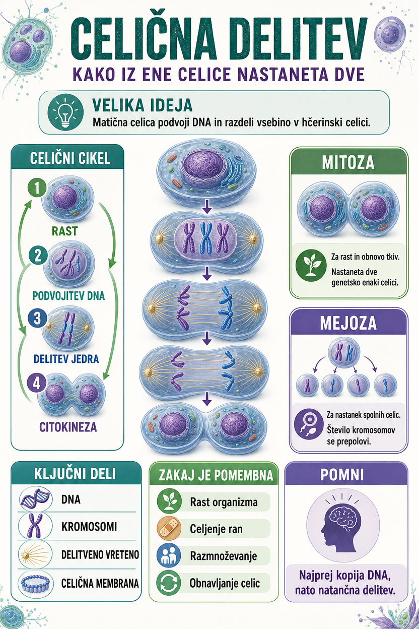 Infographic: celična delitev
