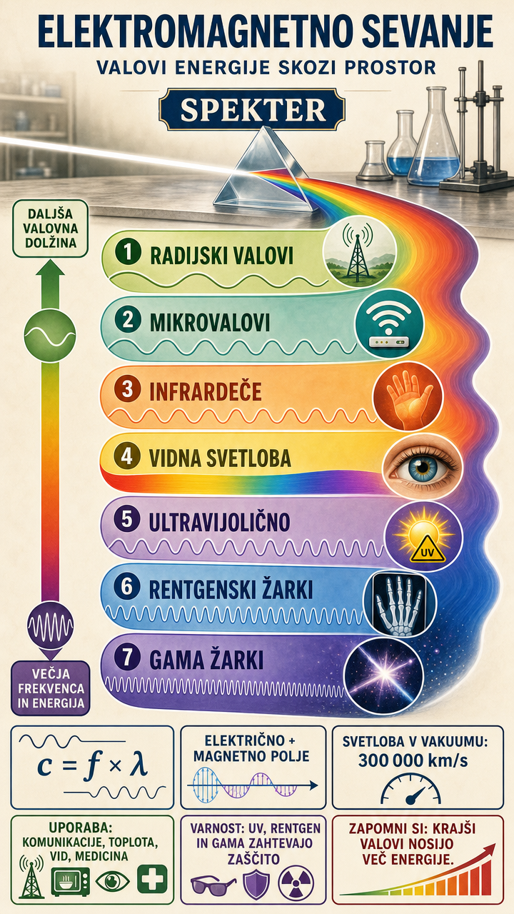 Infographic: elektromagnetno sevanje